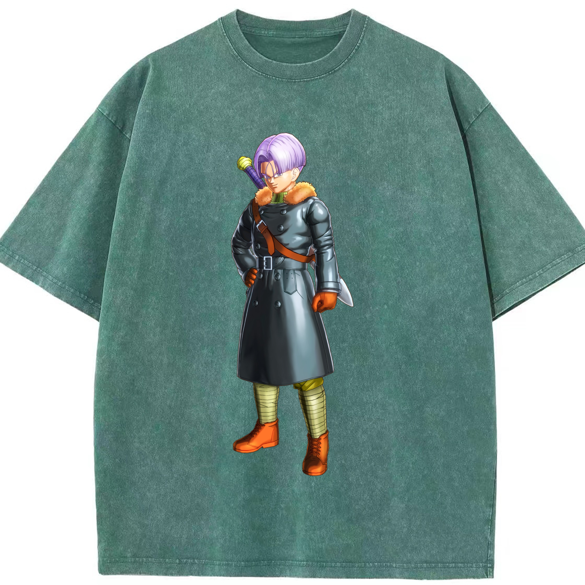 （画像用） ドラゴンボール トランクス（Torankusu）DRAGON BALL Trunks 綿100% ヴィンテージ風 半袖Tシャツ（フロントプリント）